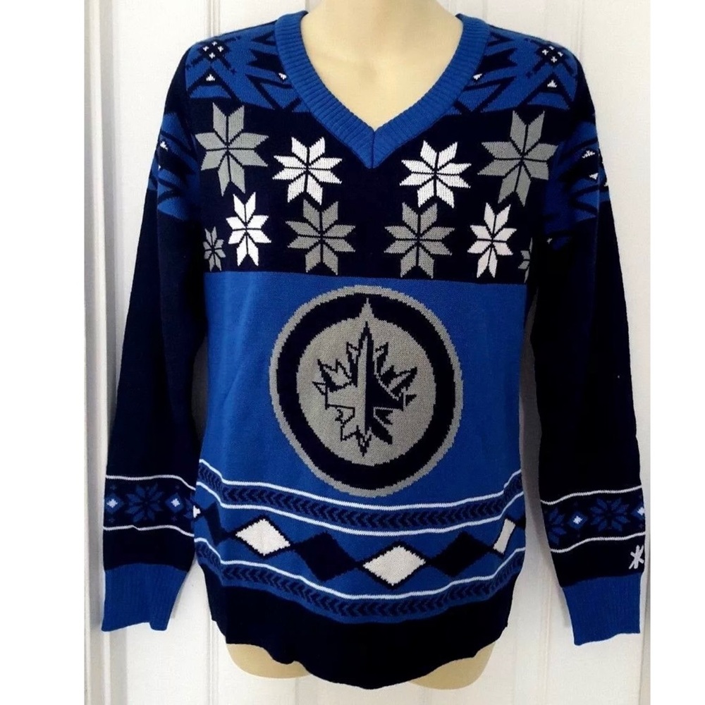 Winnipeg Jets V-Neck Ugly Christmas Sweater